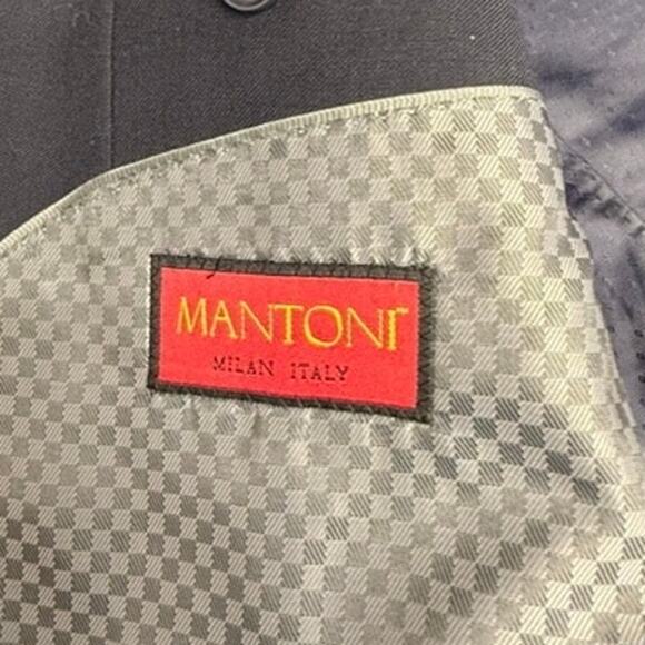 "Mantoni"Mens Blazer Italy Super 140's Wrinkle Resist. SZ. 48L 100% Virgin Wool - Picture 4 of 8